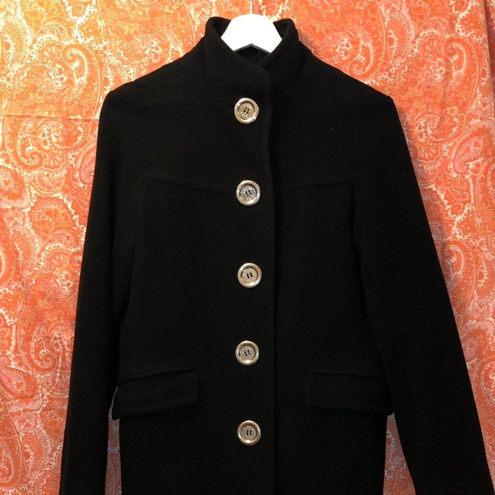 MICHAEL KORS Black Wool Winter Coat